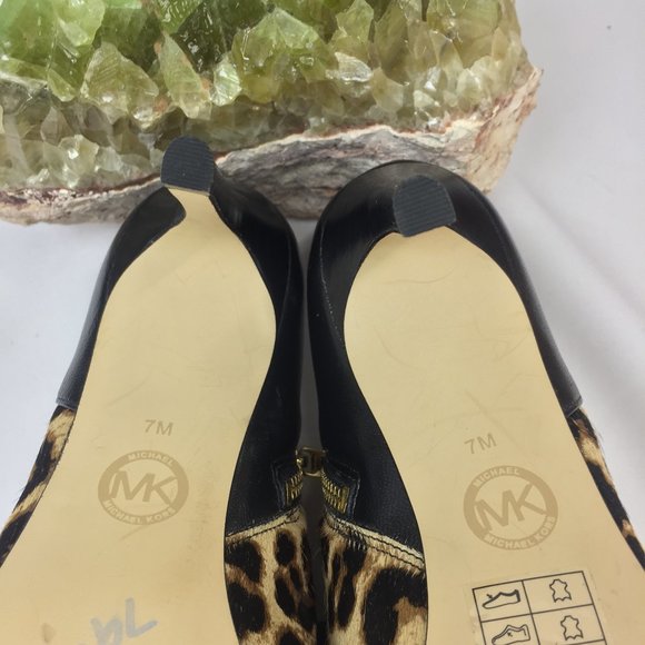 Michael Kors Fur Leather Heel Boot Zip print two - Picture 10 of 12